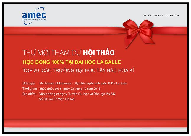 Hội thảo du học trường đại học Mỹ La Salle