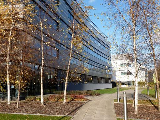 The William Harvey Building and the Postgraduate Medical Institute.