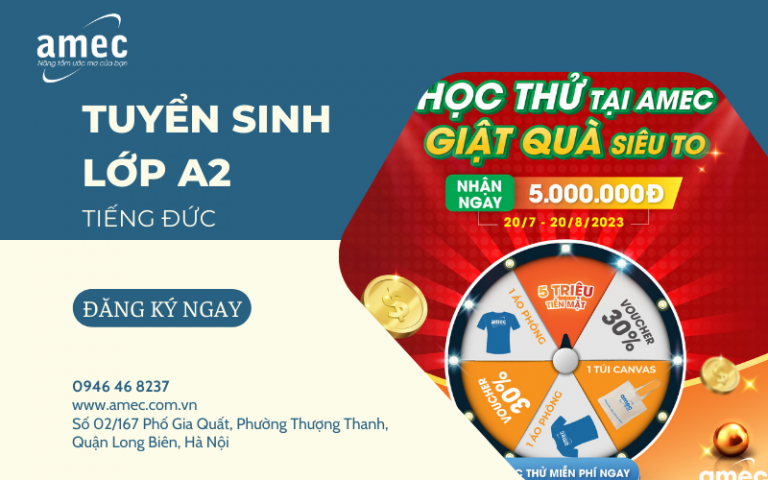 Học tiếng Đức A2 tại Amec